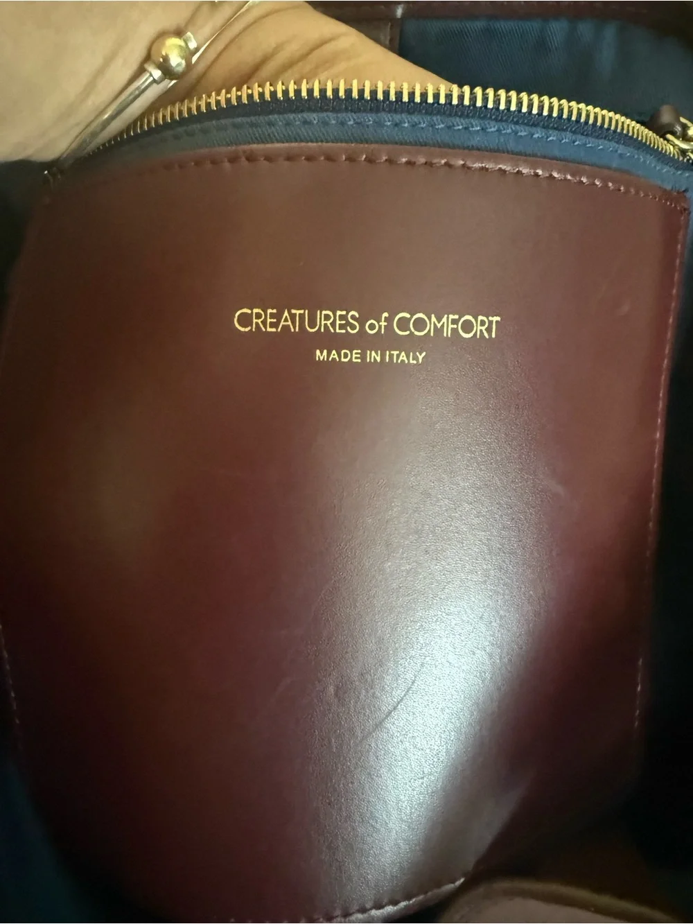 Women's Large Burgundy Leather Tote Shoulder Bag